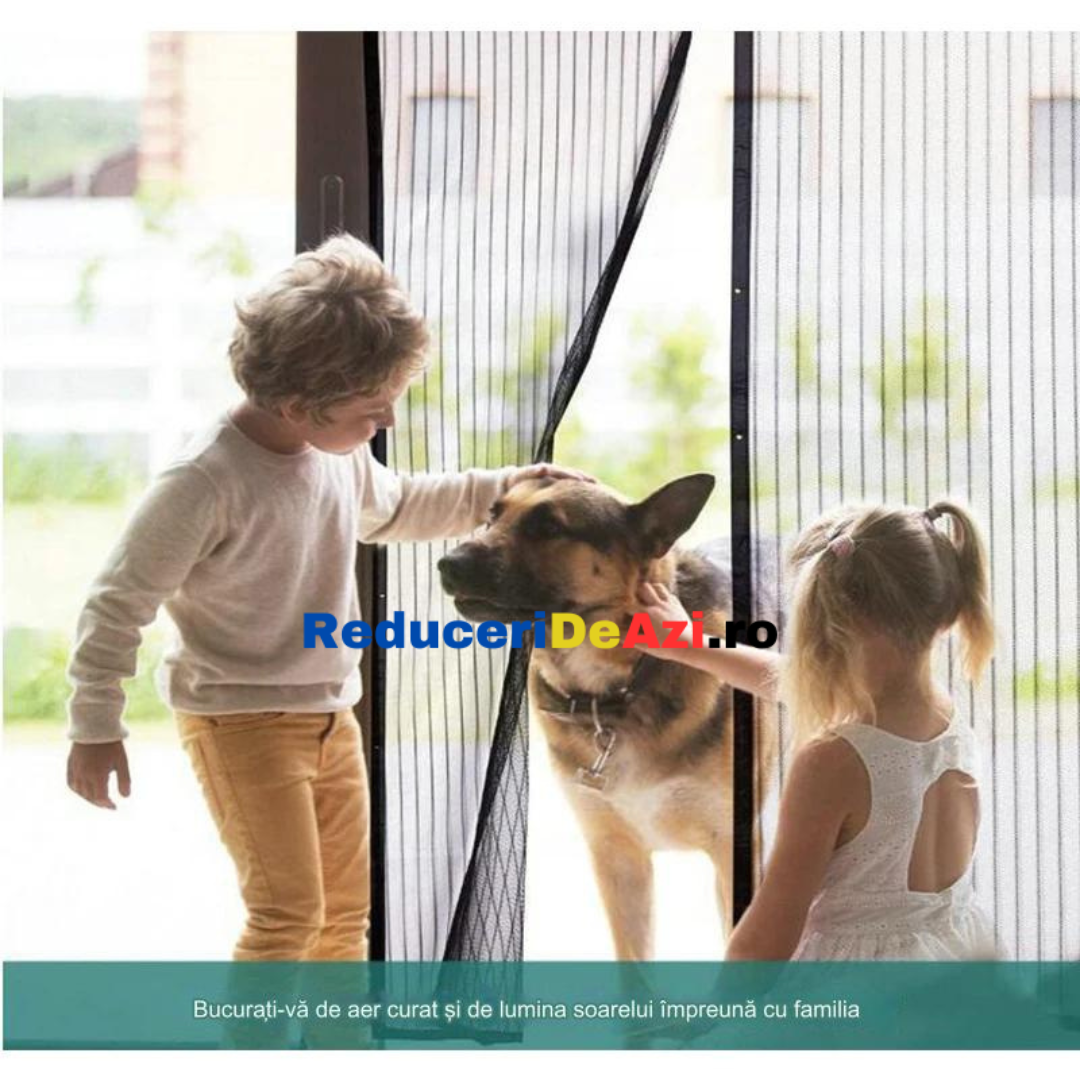 1 + 1 GRATUIT ! Perdea tip plasa cu inchidere magnetica pentru tantari, muste sau alte insecte