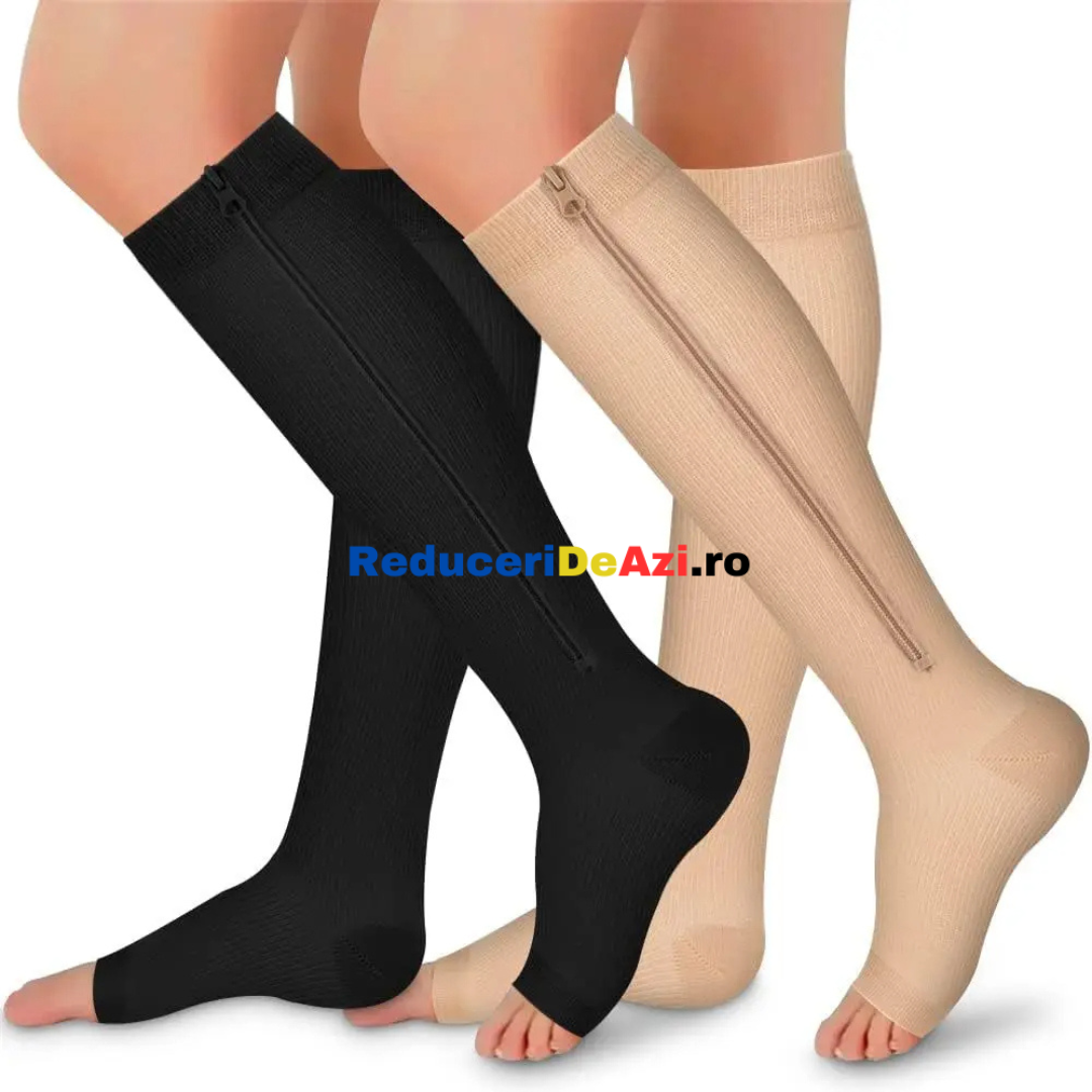 Sosete cu efect compresiv ZIP SOX, ajuta la circulatia sanguina în picioare 1 + 1 GRATIS