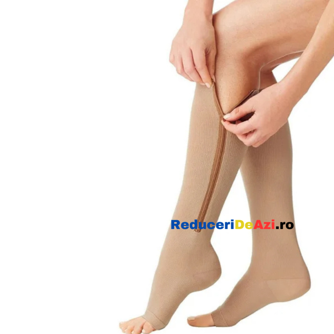 Sosete cu efect compresiv ZIP SOX, ajuta la circulatia sanguina în picioare 1 + 1 GRATIS