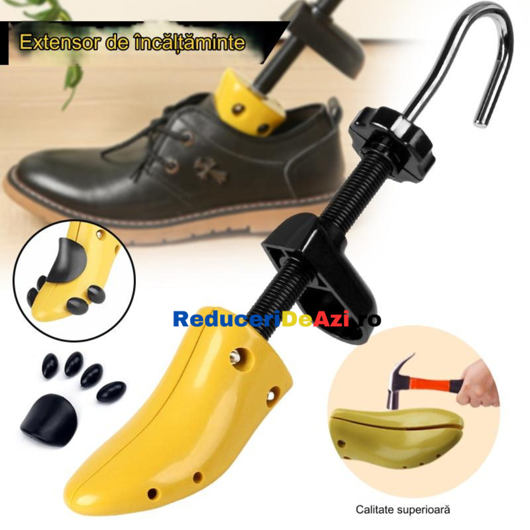 1+1 GRATIS: Calapod Reglabil pentru Alungit si Largit Pantofi, Universal, Arc, ABS Premium