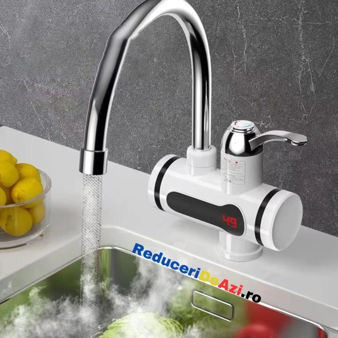 Robinet electric Instant pentru apa calda, cu afisaj LCD