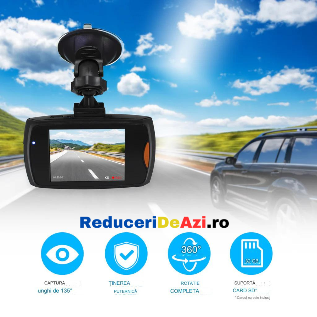 Camera Auto HD, ecran 2.4 inch, G senzor