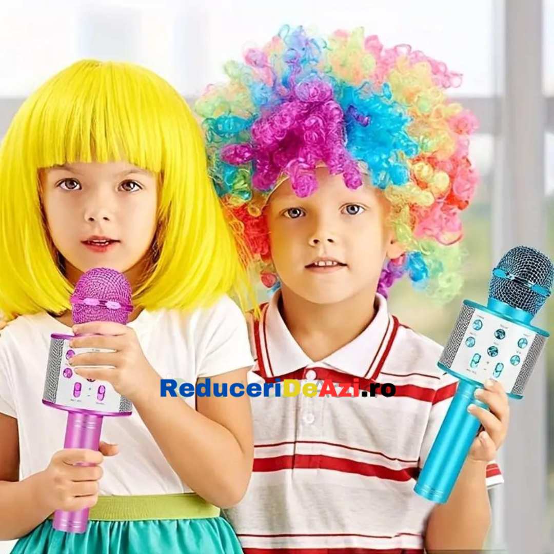 Microfon Karaoke Wireless Q7 cu Bluetooth