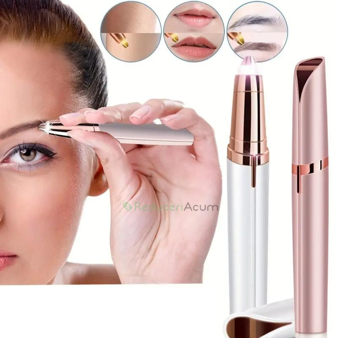 Set epilator facial si epilator sprancene, ambele cu incarcare usb